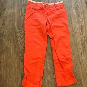 Cartonnier by Anthropologie Womens Chino Pants Mid Rise  Stretch Orange Size 8